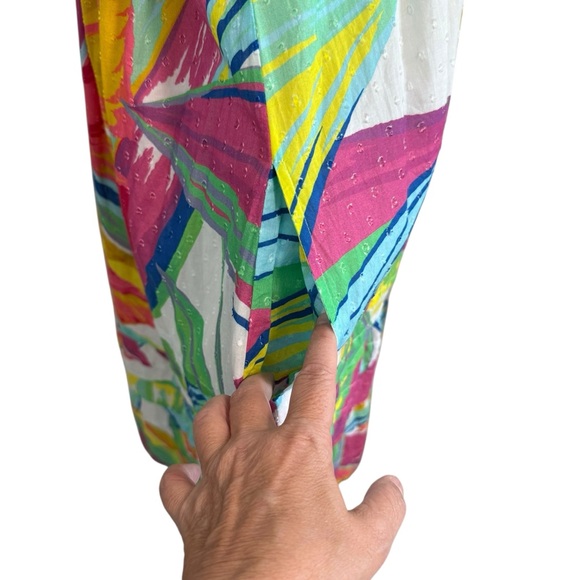 FARM Rio Rainbow Leaves Open Back Midi Dress Medium - Picture 11 of 15